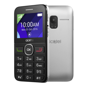 ALCATEL OT 2008G SENIOR PHONE BLACK & SILVER
